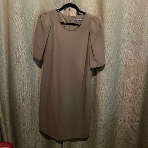 Sharagano size 12 NWT olive puff sleeve dress
